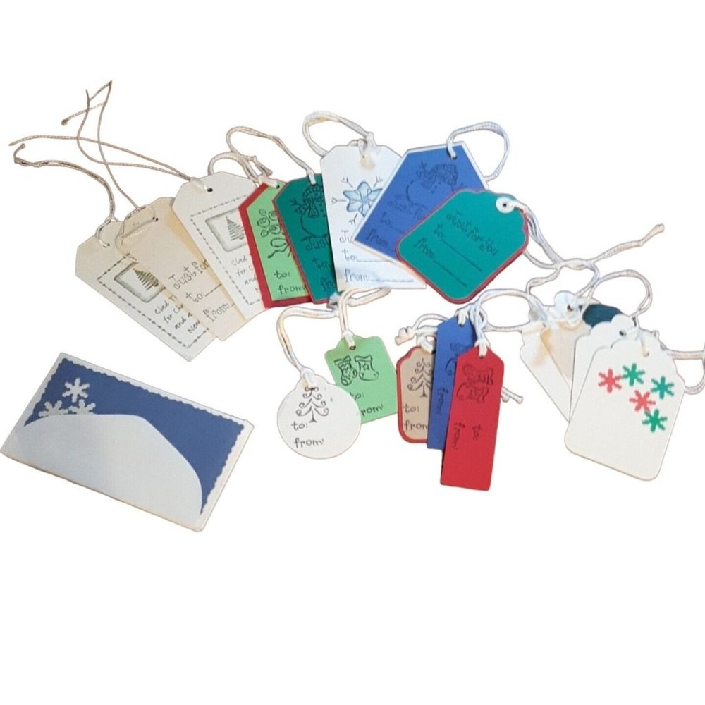 Set of 20 Handmade Christmas Gift Tags